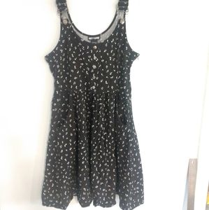 Music note hot topic overall dress sz SM